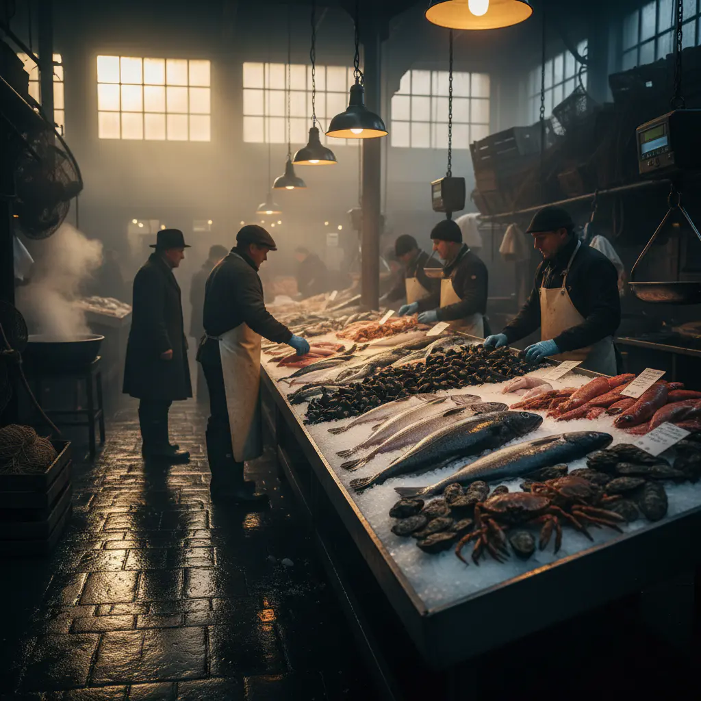 Sfeerbeeld vismarkt