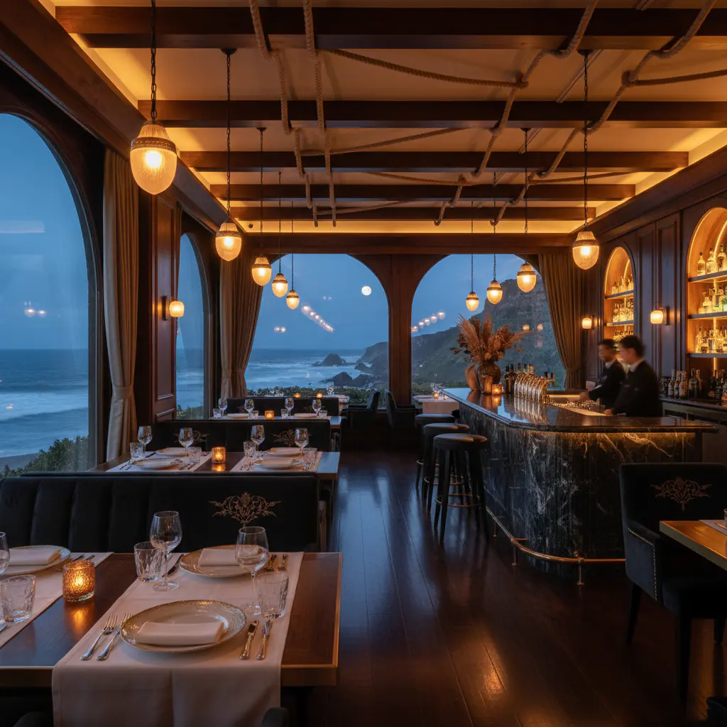 Elegante sfeer in een kustrestaurant