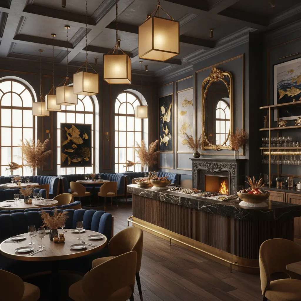 Warm en sfeervol interieur van ons visrestaurant